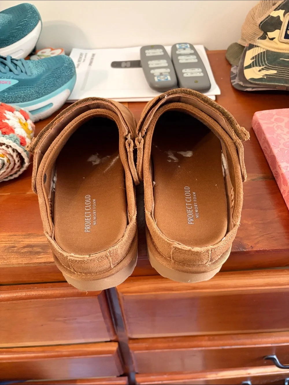 Women's Suede Backstrap Clogs in Tan - Picture 5 of 7
